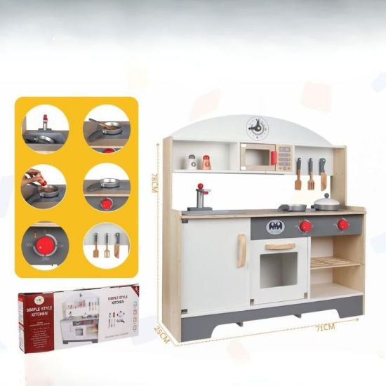 صورة مطبخ خشبي عصري ومميز بألوان هادئة (حبتين )